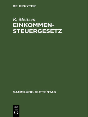 cover image of Einkommensteuergesetz